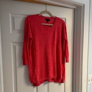 J.Crew Lightweight Sweater in Bright Pink
